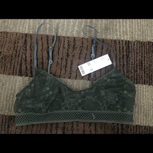 Urban Outfitters hunter/forest green lace bralette